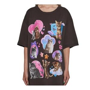 Delia*s by Dolls Kill Cat Fan Oversized Tee